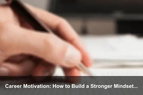 Career Motivation: How to Build a Stronger Mindset Every Day